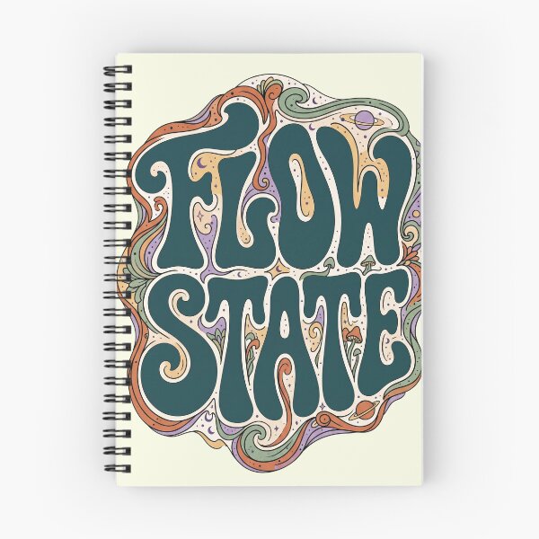 Item preview, FLOW STATE - Psychedelic Cosmic Mind Typography designed and sold by Pulpa-grafica.