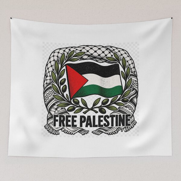 Item preview, Free Palestine Keffiyeh Olive Branch Flag Design designed and sold by Atlant11.