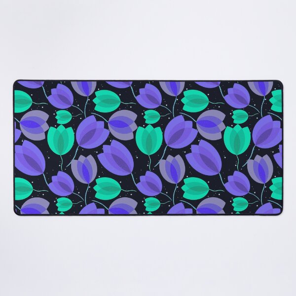 Item preview, Celestial Retro Neon Tulip Floral Pattern designed and sold by chriswo-design.