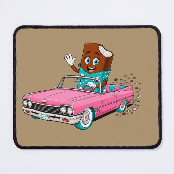 Item preview, Coconut Candy Cruise – Retro Pink Convertible designed and sold by Aimetoi.