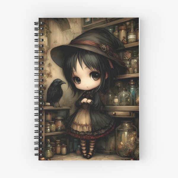 Item preview, Apothecary Witch | Potion Maker | Gothic Halloween Storybook Art designed and sold by InkAndGloom.