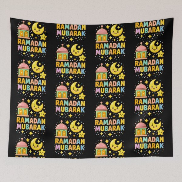 Item preview, Cute Ramadan Mubarak - Lantern, happy Moon and Star Design designed and sold by D-Islamic.