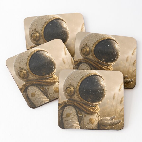 Item preview, The First Rain – Little Astronaut in Golden Rain designed and sold by bauschberts.