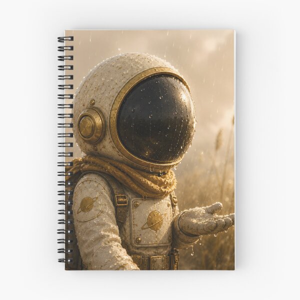 Item preview, The First Rain – Little Astronaut in Golden Rain designed and sold by bauschberts.