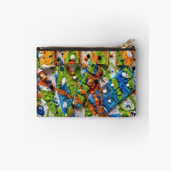 Item preview, Pill Bottle and Organizer Mixed Media Pop Art designed and sold by THE SPLATTERED HAUS BY SAGE BANKS.