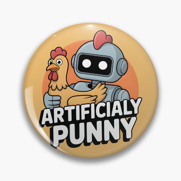 Item preview, Artificially Punny – Funny AI Robot Pun Design designed and sold by Jollys-ArtShop.