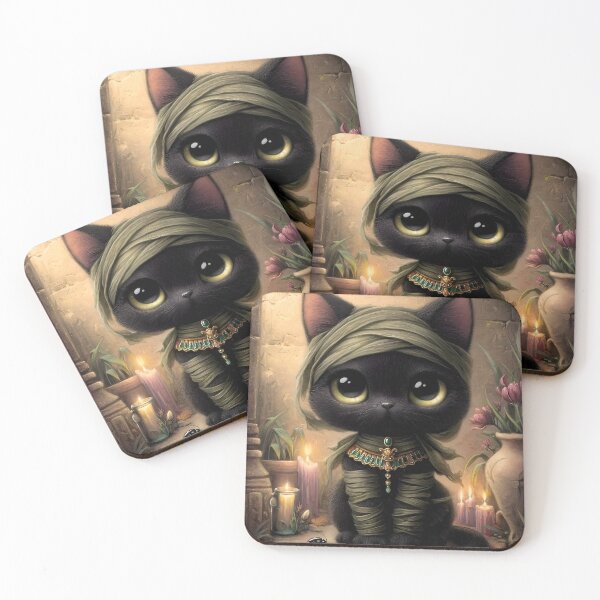 Item preview, Egyptian Guardian Cat | Ancient Cat Spirit | Gothic Fantasy Storybook Art designed and sold by InkAndGloom.