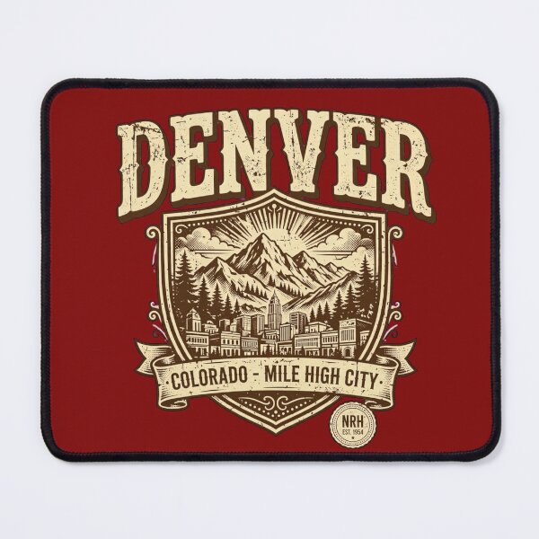 Item preview, Denver Colorado Mile High City Retro Plaque designed and sold by Normandy Road Heritage.