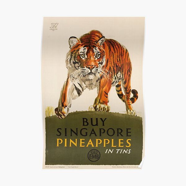 Buy Singapore Pineapples Advert Poster