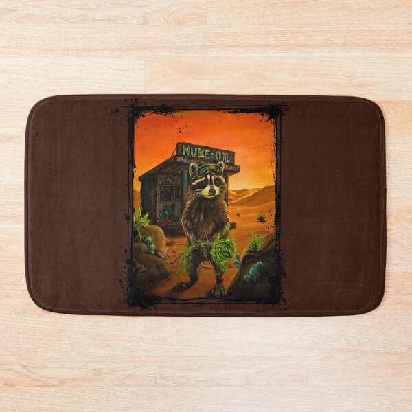Item preview, Raccoon in the Wasteland Whimsical Painting designed and sold by ArtistsAtticWI.