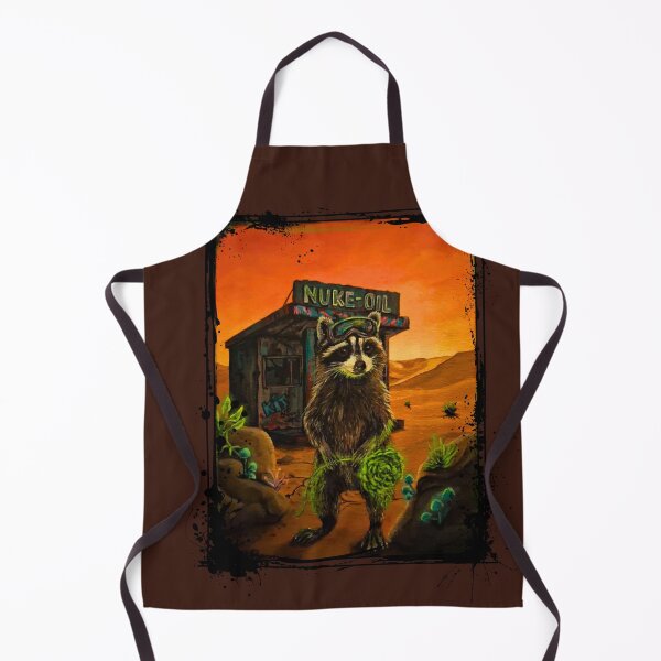Item preview, Raccoon in the Wasteland Whimsical Painting designed and sold by ArtistsAtticWI.