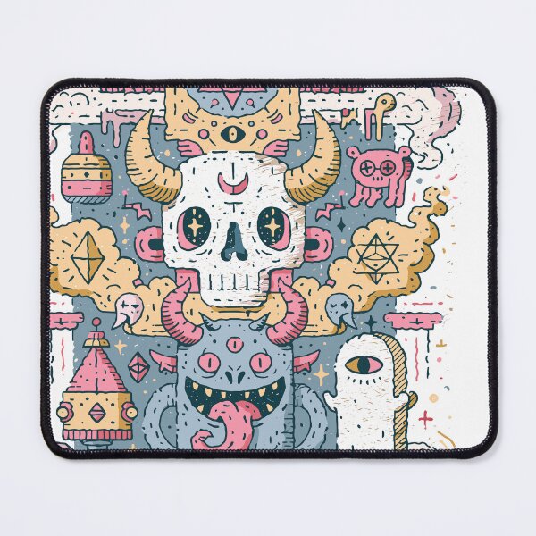 Item preview, Trippy Maximalist Skull Monster Symbolic Design designed and sold by Romgora.