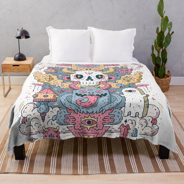 Item preview, Trippy Maximalist Skull Monster Symbolic Design designed and sold by Romgora.