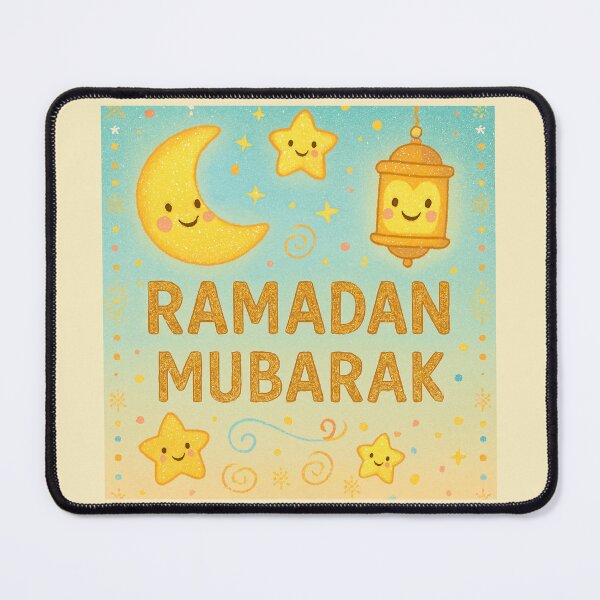 Item preview, Ramadan Mubarak Greeting Card (V.5) -Cute Lantern Moon and Star Design designed and sold by D-Islamic.