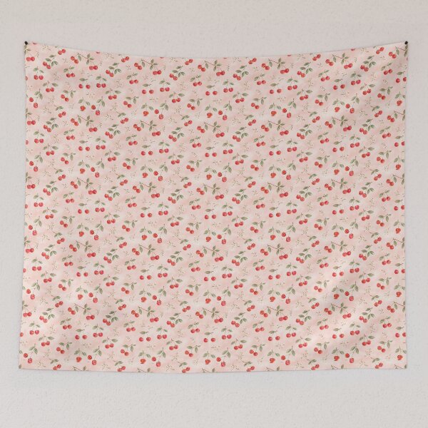 Item preview, Pink  Cherries –  Watercolor Summer Pattern designed and sold by The Chill Paw .