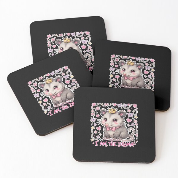 Item preview, I Am The Drama Cute Coquette Opossum - Kawaii Pink Bow Princess Possum designed and sold by HealingEraInk.