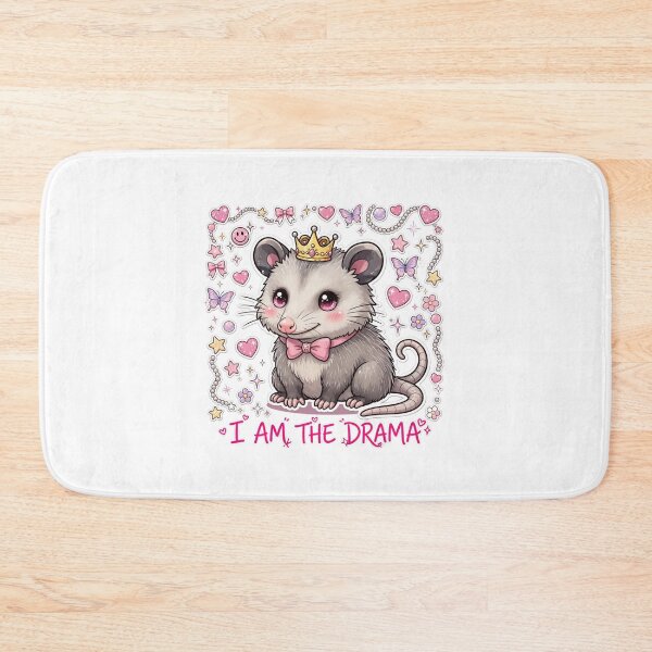 Item preview, I Am The Drama Cute Coquette Opossum - Kawaii Pink Bow Princess Possum designed and sold by HealingEraInk.
