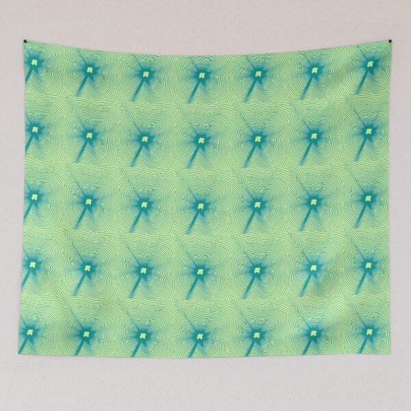 Item preview, Abstract Teal Concentric Wave Geometric Pattern designed and sold by NikBrin Prevail .