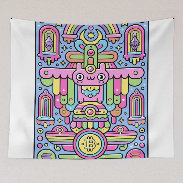 Item preview, Vibrant Space Totem Kawaii Dreamland designed and sold by Romgora.