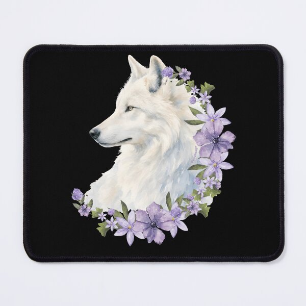 Item preview, Magical wolf flower sticker designed and sold by DesignPMG.
