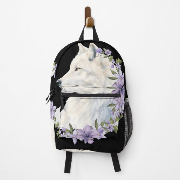 Item preview, Magical wolf flower sticker designed and sold by DesignPMG.
