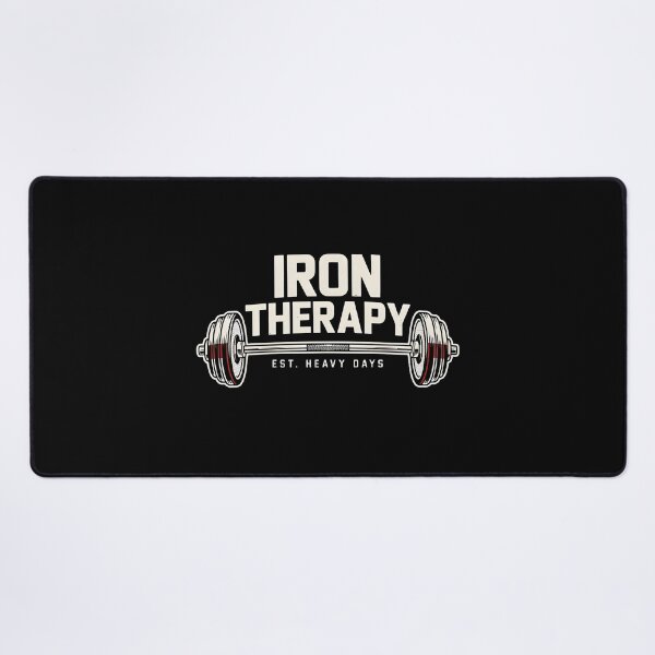 Item preview, Iron Therapy Training Graphic Weightlifting Gym Motivation Fitness Enthusiast Gift Barbell Workout Design designed and sold by ByPawel.