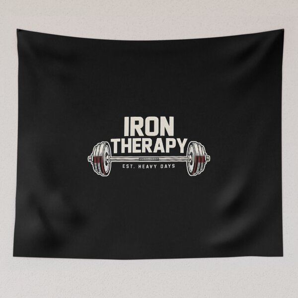 Item preview, Iron Therapy Training Graphic Weightlifting Gym Motivation Fitness Enthusiast Gift Barbell Workout Design designed and sold by ByPawel.