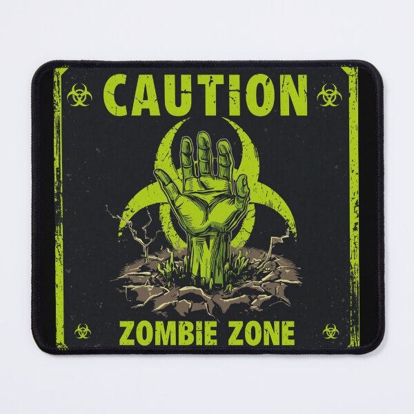 Item preview, Caution: Zombie Zone | Horror Warning Sign designed and sold by FuzzDrive.