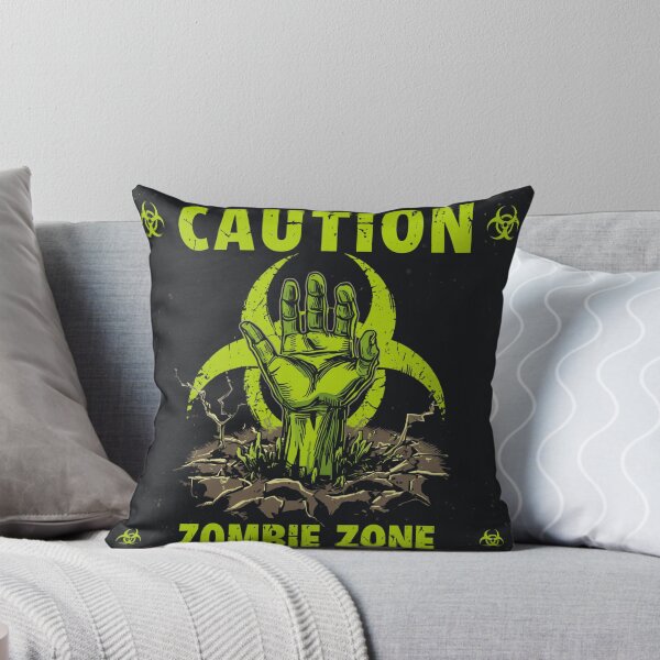 Item preview, Caution: Zombie Zone | Horror Warning Sign designed and sold by FuzzDrive.