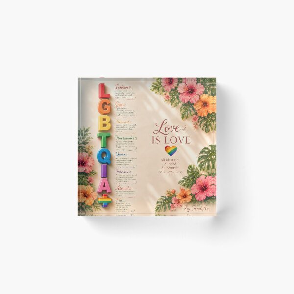 Item preview, Love Is Love Pride Poster – LGBTQ+ Rainbow Botanical Design designed and sold by ttrimm.