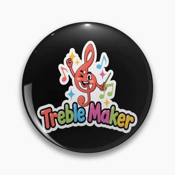 Item preview, Treble Maker – Fun Cartoon Treble Clef Music Pun Design designed and sold by Midnight Veil Designs.