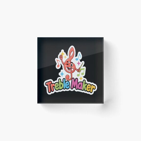 Item preview, Treble Maker – Fun Cartoon Treble Clef Music Pun Design designed and sold by Midnight Veil Designs.