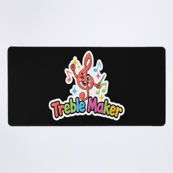 Item preview, Treble Maker – Fun Cartoon Treble Clef Music Pun Design designed and sold by Midnight Veil Designs.