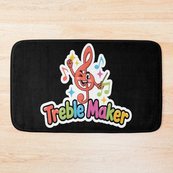 Item preview, Treble Maker – Fun Cartoon Treble Clef Music Pun Design designed and sold by Midnight Veil Designs.