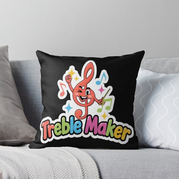 Item preview, Treble Maker – Fun Cartoon Treble Clef Music Pun Design designed and sold by Midnight Veil Designs.