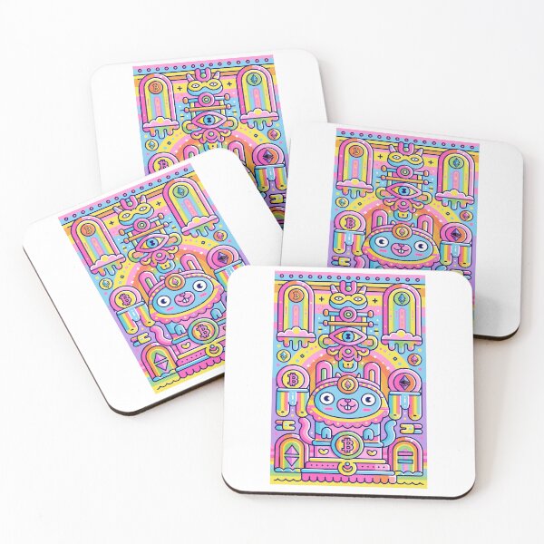 Item preview, Vibrant Psychedelic Crypto Rabbit Dreamscape designed and sold by Romgora.