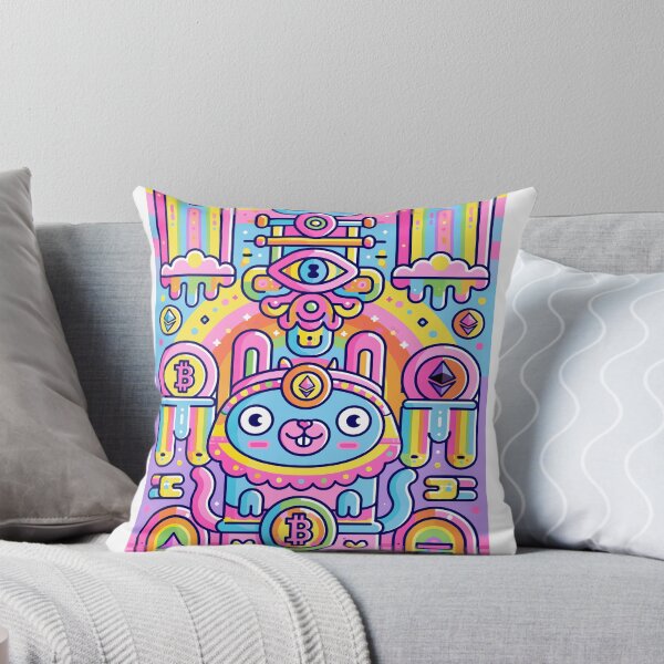 Item preview, Vibrant Psychedelic Crypto Rabbit Dreamscape designed and sold by Romgora.