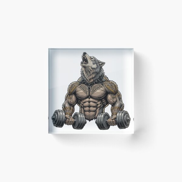 Item preview, Alpha Wolf Dumbbell Gym Fitness Motivation designed and sold by Ameir12.