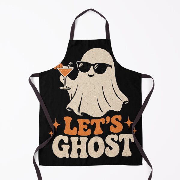 Item preview, Cute Halloween Ghost Drinking Cocktail "Let's Ghost" designed and sold by cameleon style.