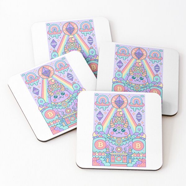 Item preview, Whimsical Crypto Monster Shrine Pastel Fantasy designed and sold by Romgora.