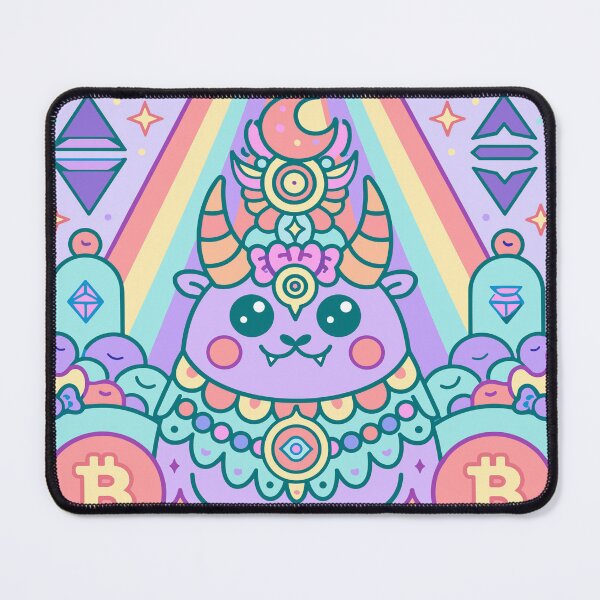Item preview, Whimsical Crypto Monster Shrine Pastel Fantasy designed and sold by Romgora.