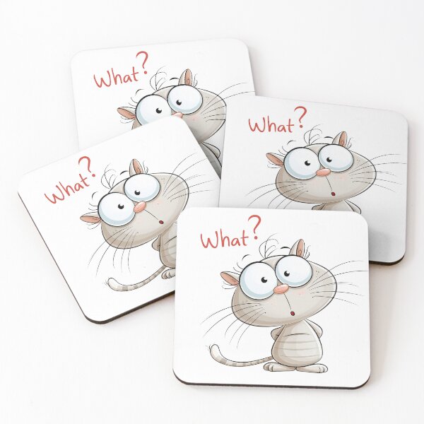 Item preview, cute cartoon cat with a question what designed and sold by TanyaLovus.