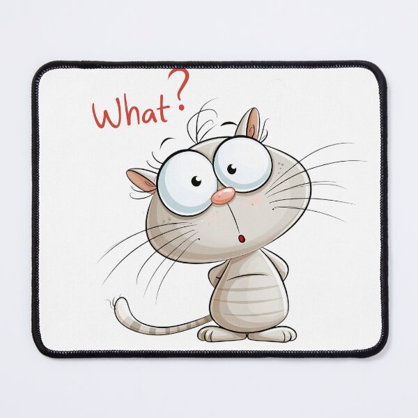 Item preview, cute cartoon cat with a question what designed and sold by TanyaLovus.