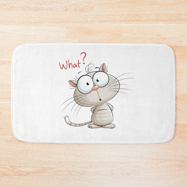 Item preview, cute cartoon cat with a question what designed and sold by TanyaLovus.