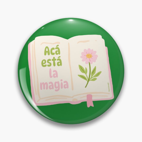 Artikelvorschau, Acá está la magia Buchblumenaufkleber entworfen und verkauft von DesignPMG.