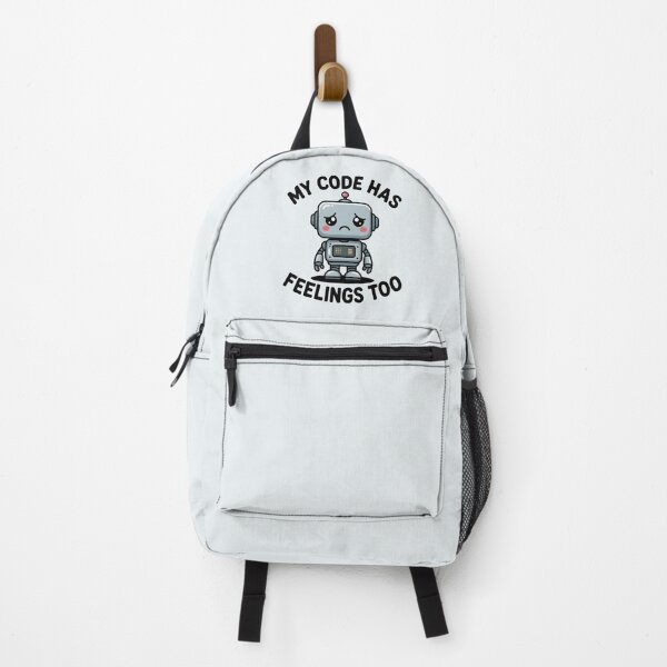 Item preview, My Code Has Feelings Too – Cute Funny AI Robot Humor designed and sold by Jollys-ArtShop.