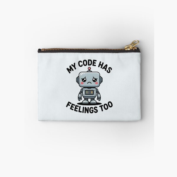 Item preview, My Code Has Feelings Too – Cute Funny AI Robot Humor designed and sold by Jollys-ArtShop.