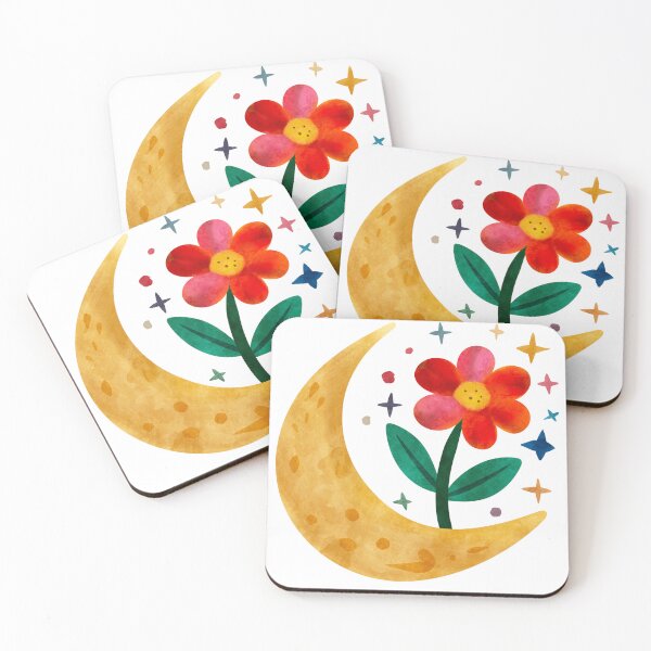 Item preview, Flower moon sticker designed and sold by DesignPMG.