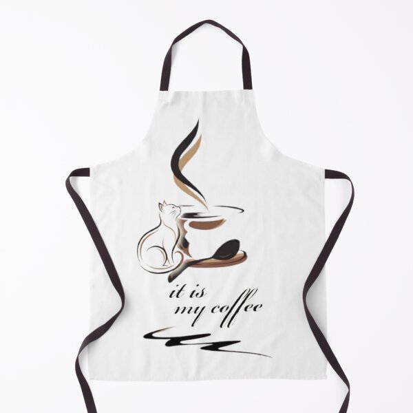 Item preview, Cute Black Cat and Coffee Aesthetic Illustration designed and sold by PrintforDesign.