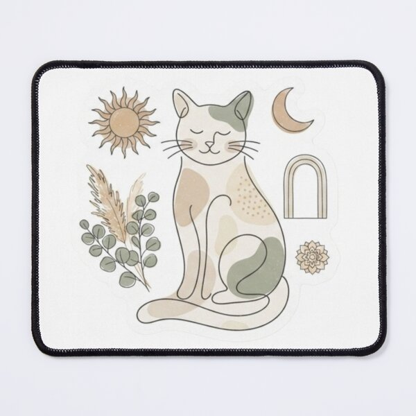 Item preview, Celestial Cat with Pampas Grass designed and sold by Snurly.